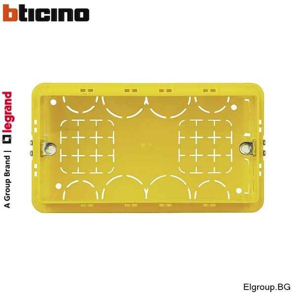 Конзолна кутия за мазилка BTicino 504E, 135x74x53,5мм, 4-модулна, ИТАЛИАНСКИ СТАНДАРТ