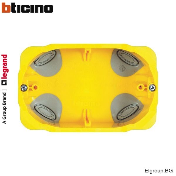 Конзолна кутия за гипсокартон BTicino PB503N, 110x71x52мм, 3-модулна, ИТАЛИАНСКИ СТАНДАРТ