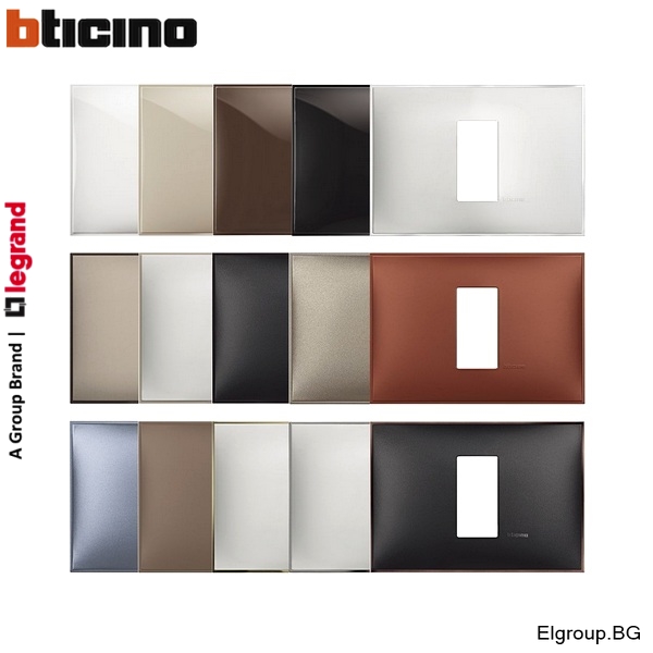 Лицеви декоративни рамки 1-модул R4803M1 Classia BTicino, 16-цвята, ИТАЛИАНСКИ СТАНДАРТ