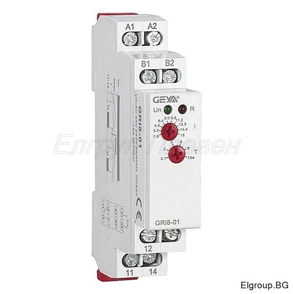Еднофазно реле за контрол на ток, 0.5-5A и 1.6-16A, Geya GRI8-01
