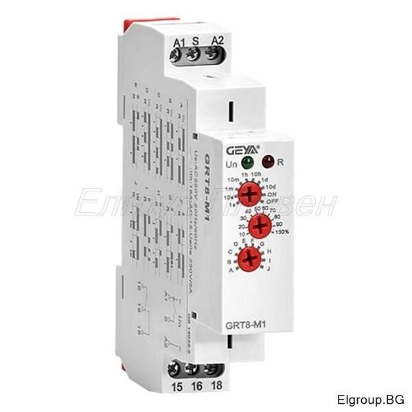 Реле за време "многофункционално" РЕГУЛИРУЕМО, Geya GRT8-M1 W240
