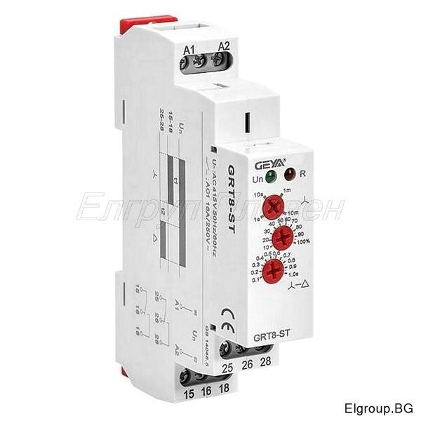Реле за време "звезда-триъгълник" РЕГУЛИРУЕМО, Geya GRT8-ST W240