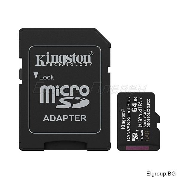 Micro SD карта памет Kingston SDCS3-64GB