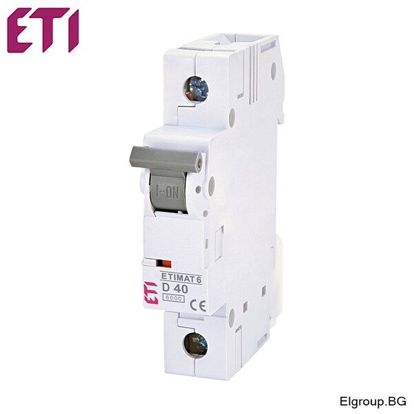 Автоматичен прекъсвач ETIMAT 6 1p D40, 6kA, Eti 002161520