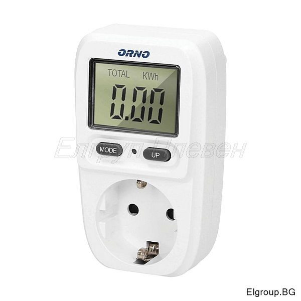 Измервател на електроенергия ORNO OR-WAT-419(GS), LCD дисплей, 3680W, IP20