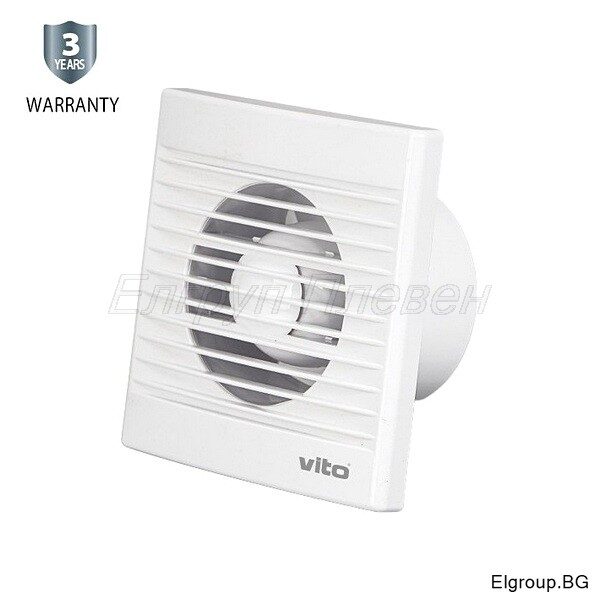 Вентилатор за баня Ф120мм Vito 8005210 VENTI-A120, БЯЛ