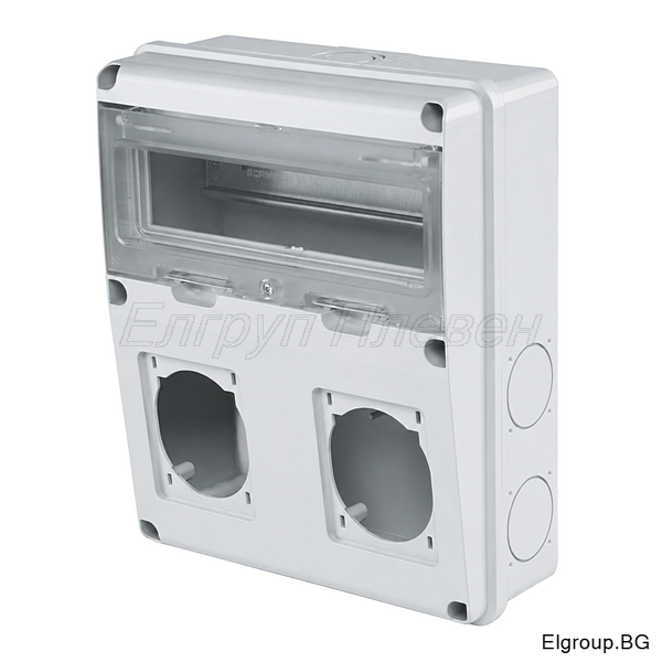 IP55 табло Scame 633.2024 за 2-индустриални 16A/32A, и 4-броя ШУКО контакта, UV защита