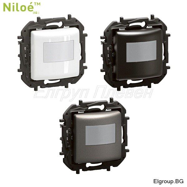 PIR датчик за движение Legrand New Niloe, 2-проводен (без нулев проводник) в 3 цвята
