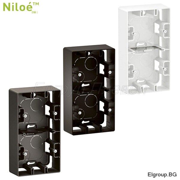Двойна конзола Legrand New Niloe за открит монтаж в 3 цвята