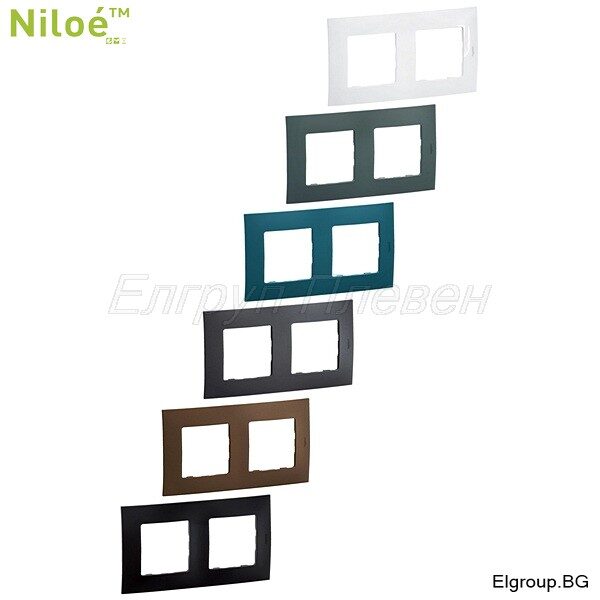 Двумодулна декоративна рамка Legrand New Niloe в 7 цвята