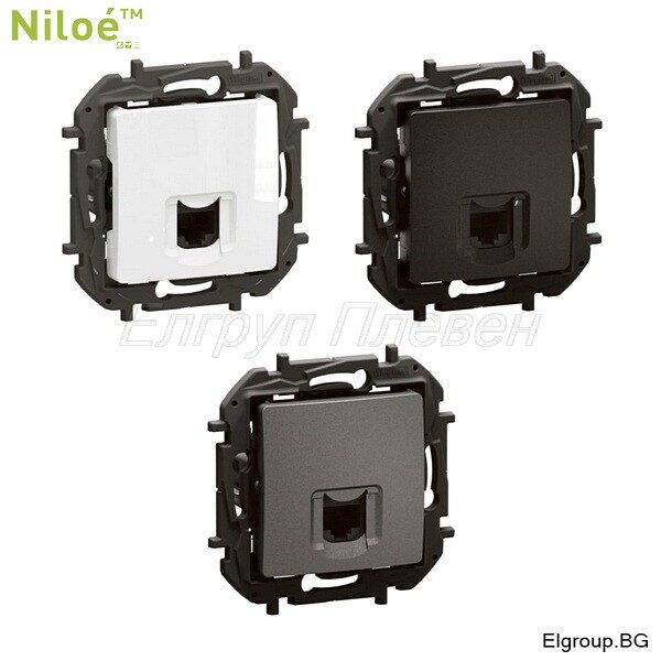 Розетка RJ45 STP cat.6 Legrand New Niloe, мрежова-компютърна в 3 цвята
